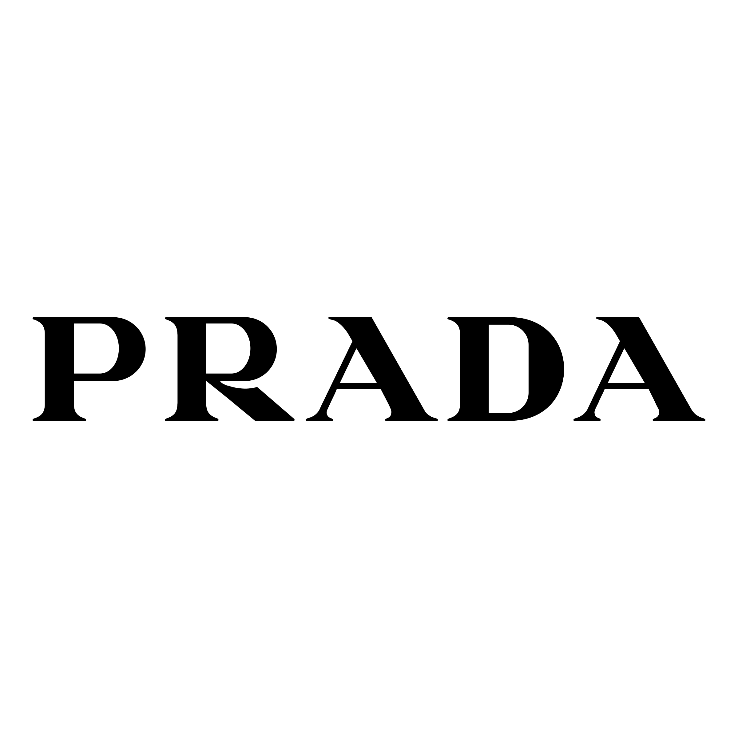 Prada logo – luxury retail client served by Vision Security